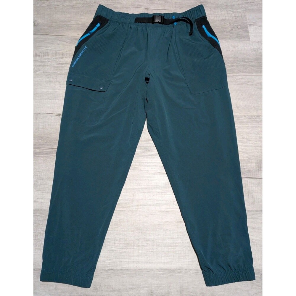 Under Armour Rush Men’s 2XL Teal Tear Away Lined Gym Training Jogger Pants Sport